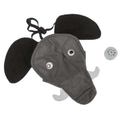 Мужские стринги «Слон» со звуком Elephant undies with elephant sound, черные — один размер