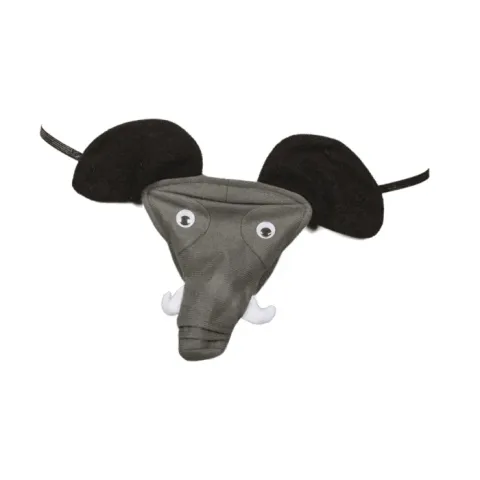 Мужские стринги «Слон» со звуком Elephant undies with elephant sound, черные — один размер