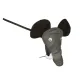 Мужские стринги «Слон» со звуком Elephant undies with elephant sound, черные — один размер