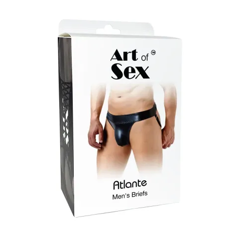 Мужские виниловые трусы Art of Sex — Atlante, цвет: черный, размер: L–2XL