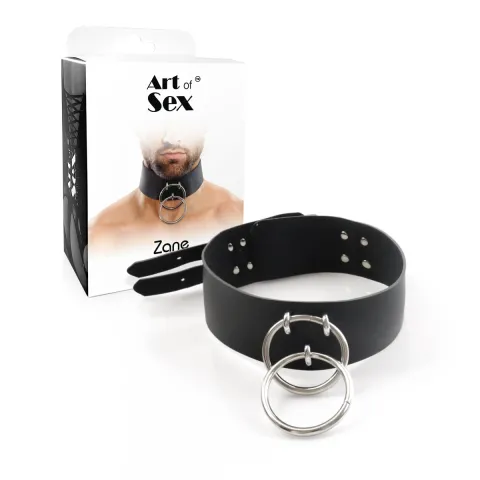 Мужской чокер из натуральной кожи Art of Sex — Zane Collar