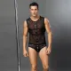Мужской эротический костюм «Romantic Stephen» One Size Black: полупрозрачные трусики и футболки