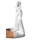 Leg Avenue Extra Long Satin перчатки, один размер, белые