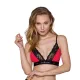 Эластичный топ с кружевом Passion PS001 TOP L, красно-черный