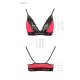 Эластичный топ с кружевом Passion PS001 TOP L, красно-черный