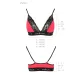 Эластичный топ с кружевом Passion PS001 TOP M, красно-черный
