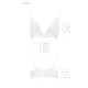 Эластичный топ с кружевом Passion PS001 TOP M, белый