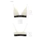 Еластичний топ з мереживом Passion PS001 TOP XL, ecru