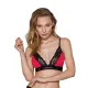 Эластичный топ с кружевом Passion PS001 TOP XL, красно-черный