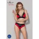 Эластичный топ с кружевом Passion PS001 TOP XL, красно-черный