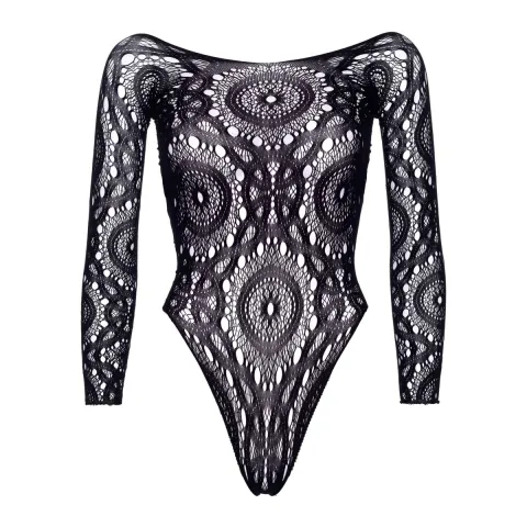 Еротичне боді-бодістокінг Leg Avenue Snap crotch thong back teddy Black M/L