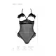 Еротичне боді Passion DOLLY BODY, L/XL, black, з відкритими чашками