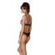 Эротическое боди Passion MARINA BODY, L/XL, бежевое, с открытыми чашками