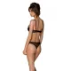 Еротичне боді Passion MARINA BODY, S/M, black, з відкритими чашками