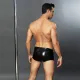 Эротические лакированные мужские лакированные трусы One Size Black