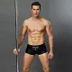 Эротические лакированные мужские лакированные трусы One Size Black