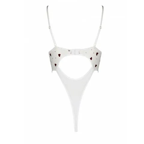 Эротическое боди с рисунком Passion LOVELIA BODY L/XL, белое