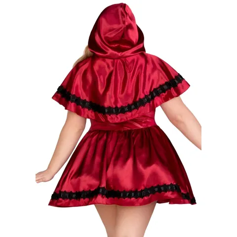 Эротический костюм «Красная шапочка» Leg Avenue Gothic Red Riding Hood 1X–2X, платье, накидка