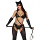 Эротический костюм кошечки-хозяйки Leg Avenue Mistress Kitty XS, перчатки, комбинезон, маска
