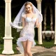 Эротический костюм невесты «Благочестивая Марта» L/XL Белый