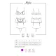 Эротический костюм горничной Obsessive Maidme set 5pcs S/M, бюстгальтер, пояс с фартуком, чулки