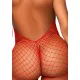Эротический сетчатый бодистокинг Leg Avenue Racer neck bodystocking Red