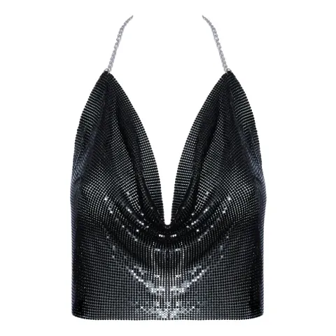 Топ - Cottelli Collection Metal Top Black S-L