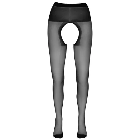 Колготки — Cottelli Collection Crotchless Tights, черные 3