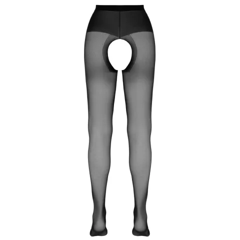 Колготки — Cottelli Collection Crotchless Tights, черные 4