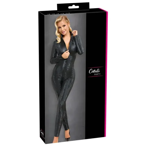 Комбінезон - Cottelli Collection Jumpsuit Snake, чорний L