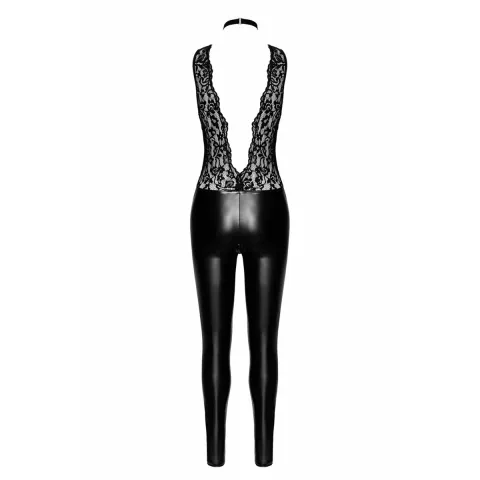 Комбінезон Noir Handmade F298 Libido, S, під латекс, мереживний верх, чокер, знімне намисто, доступ