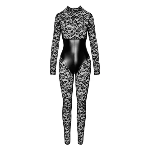 Комбинезон Noir ручной работы F299 Enigma, 3XL, кружев, длинный рукав, имитация корсета, Access