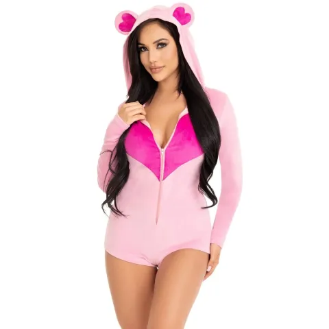 Комбінезон «Солодкий ведмедик» Leg Avenue Sweetheart Bear Velvet Romper S
