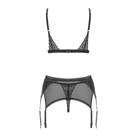 Комплект нижнего белья — Obsessive Shibu Set, черный, размер S/M