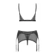 Комплект нижнего белья — Obsessive Shibu Set, черный, размер S/M