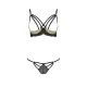 Passion Exclusive VALERY SET OpenBra XXL/XXXL черного нижнего белья, лямки, трусики, открытый лиф