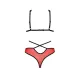 Passion PEONIA SET XXL/XXXL красный комплект нижнего белья, бра, трусики