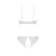 Комплект із бра, трусиків з ажурним декором та відкритим кроком Passion URSULA SET XXL/XXXL, white