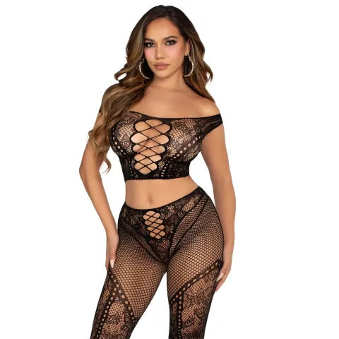 Комплект Leg Avenue Off Shoulder Crop Top and Legging One Size
