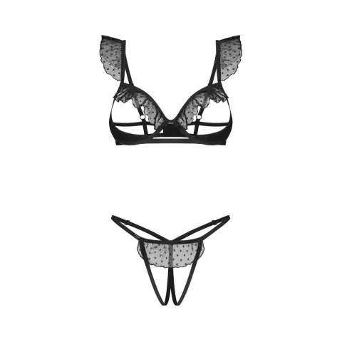 Комплект Obsessive Carrola 2-pcs crotchless set S/M