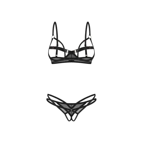 Комплект Obsessive Euridia 2-pcs crotchless set M/L