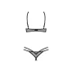 Комплект Obsessive Euridia 2-pcs crotchless set M/L