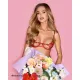 Комплект Obsessive Luise Sublim Red из 2 предметов с открытым промежностью, размер L/XL