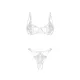 Комплект Obsessive Luise Sublim White 2-pcs crotchless set L/XL