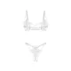 Комплект Obsessive Luise Sublim White 2-pcs crotchless set S/M