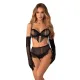 Комплект Obsessive Rossay Black 4-pcs crotchless set S/M