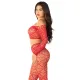 Комплект топ і легінси Leg Avenue Off The Shoulder, One Size, Red, довгий рукав