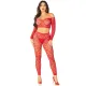 Комплект топ і легінси Leg Avenue Off The Shoulder, One Size, Red, довгий рукав