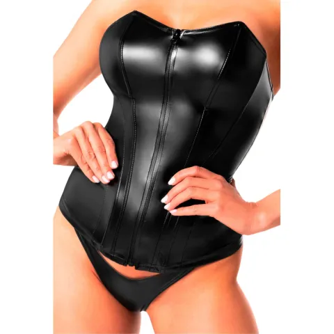 Corset Noir ручной работы F334 Powerwetlook корсет - 3XL