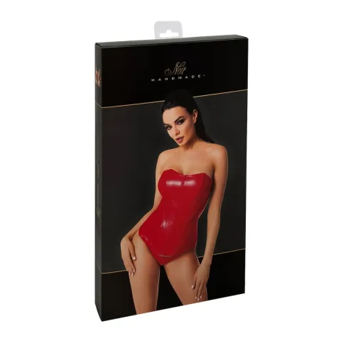 Корсет Noir Handmade F355 Red powerwetlook корсет — S
